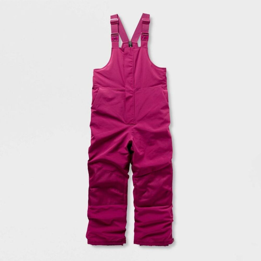 Girls' Waterproof Ski Bibs - All in Motion Purple M